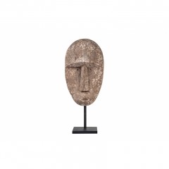 TIMOR WOOD MASK ON STAND - STATUES